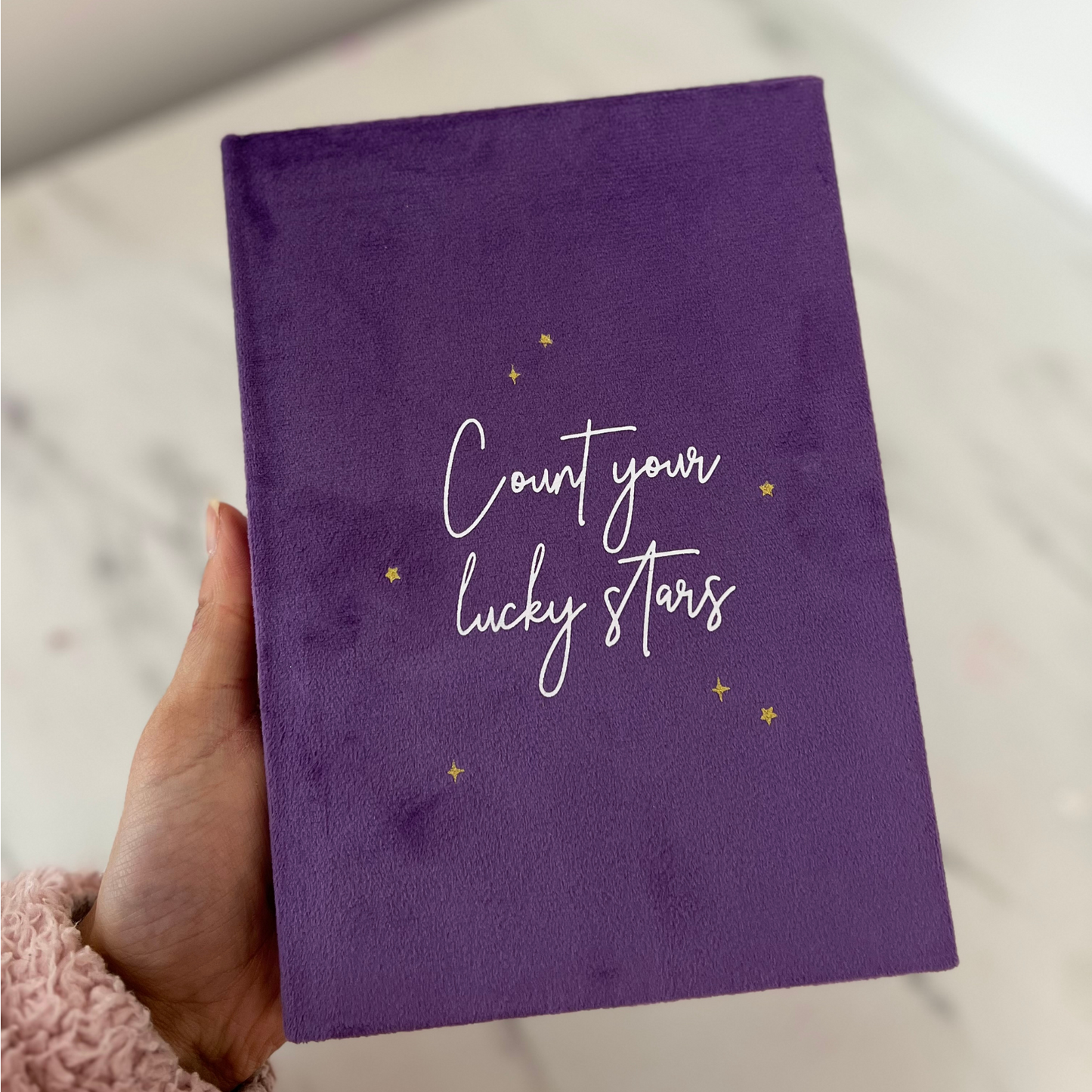 Velvet Purple 'Count your lucky stars' Notebook