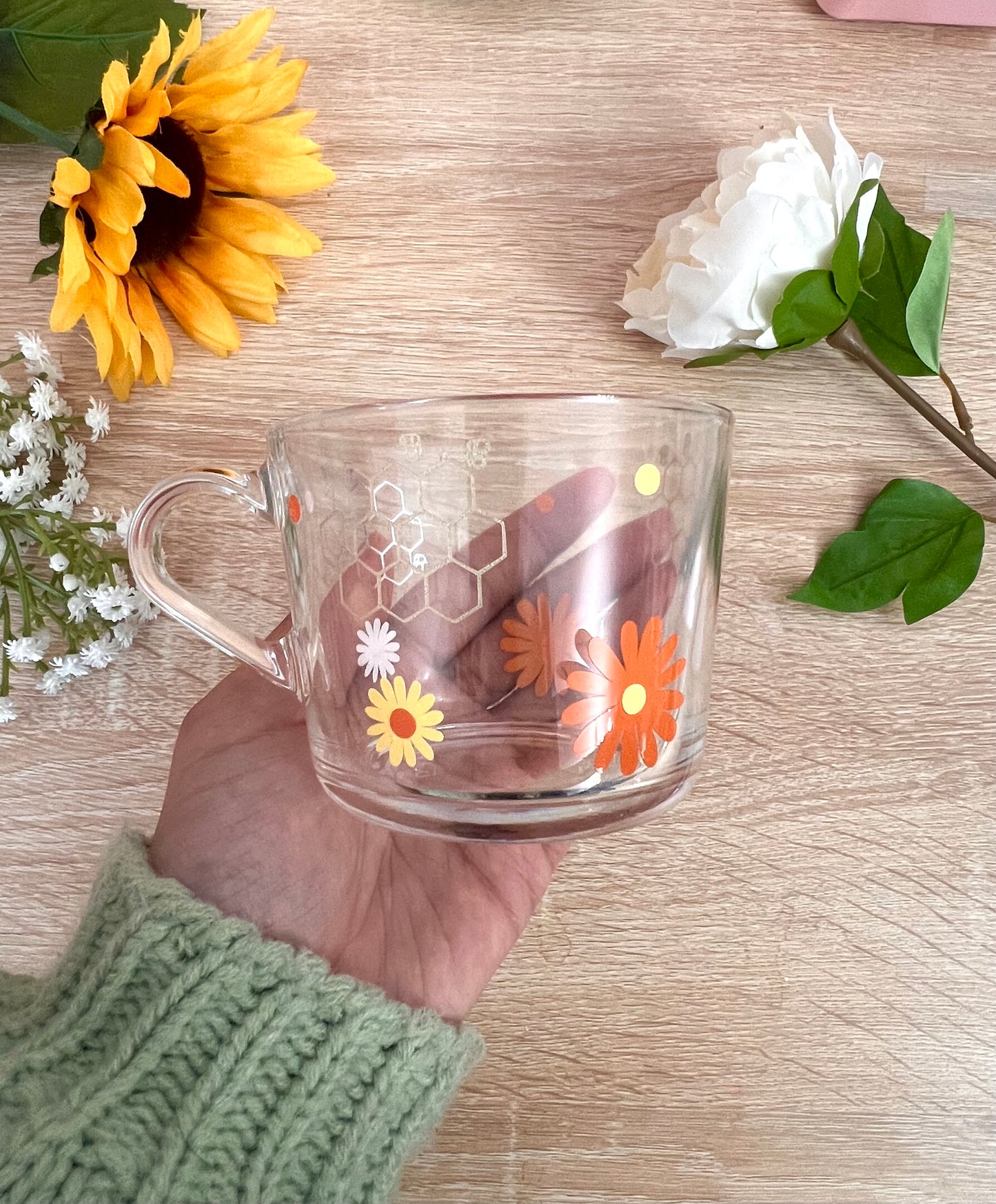 Spring flowers 24cl Glass Cup