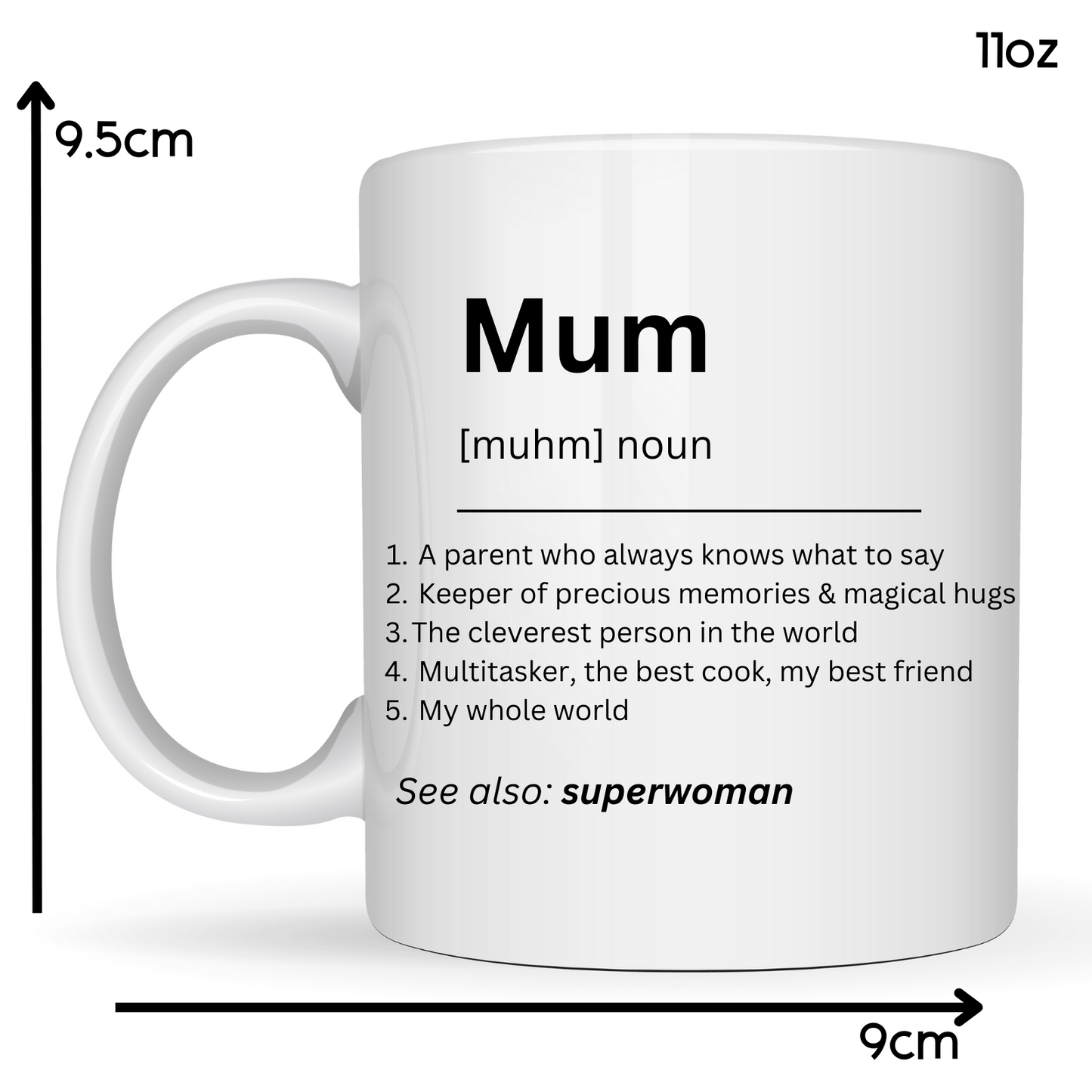 Mum Descriptive 11oz Ceramic Mug