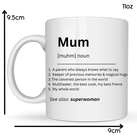 Mum Descriptive 11oz Ceramic Mug