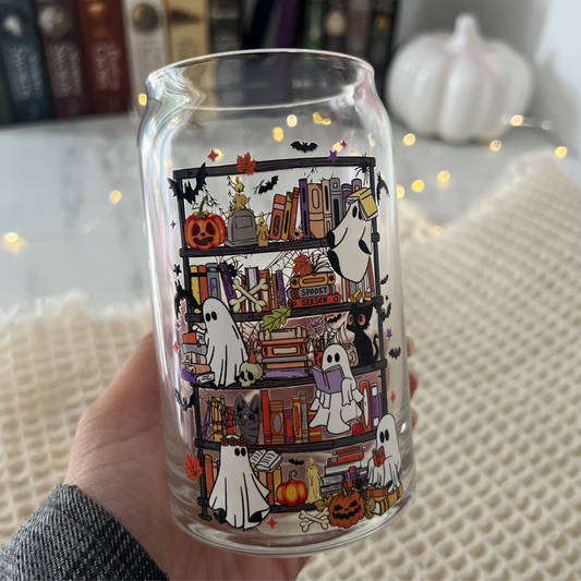 Spooky Bookshelf 16oz Cup