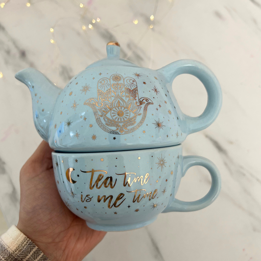 Tea time is me time Teapot and Teacup
