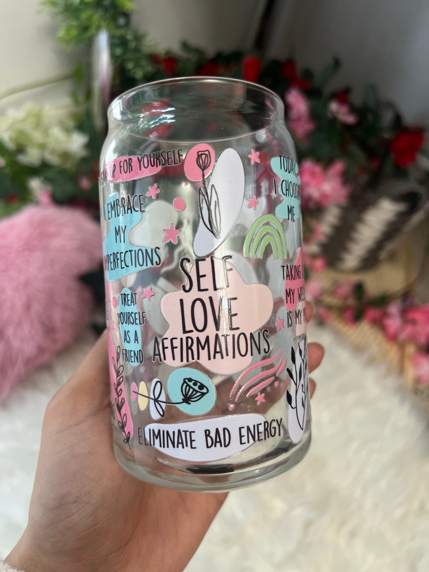 Pastel Self Love Affirmations 16oz Cup