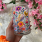 Colourful Flowers | 16oz | Glass Can