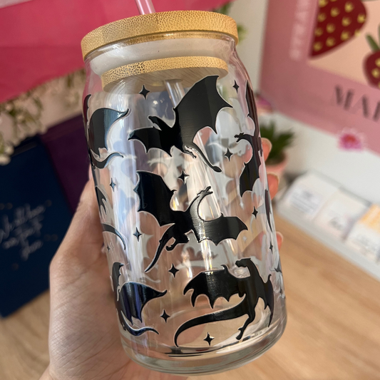 Dragon & Stars | 16oz | Glass Can