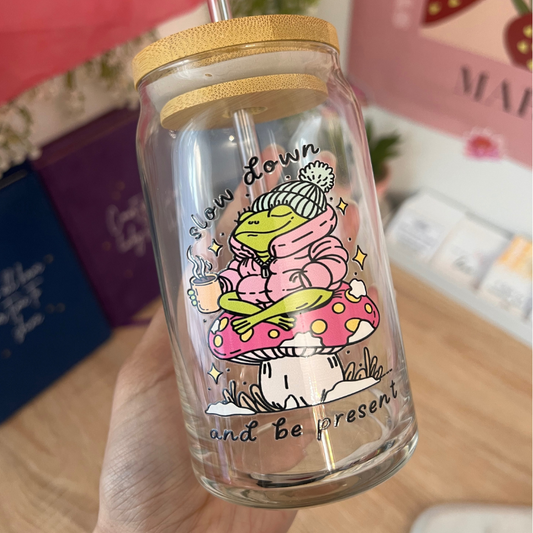 Calm Down and be Present | 16oz | Glass Can